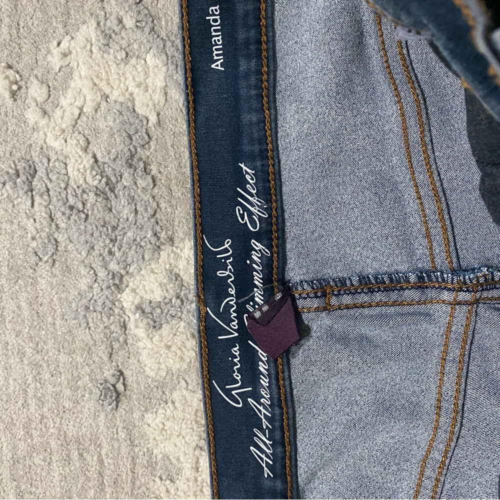 Gloria Vanderbilt Womens Jeans 14 Blue High Rise Mid Wash Denim 5 Pocket Amanda - Picture 6 of 8